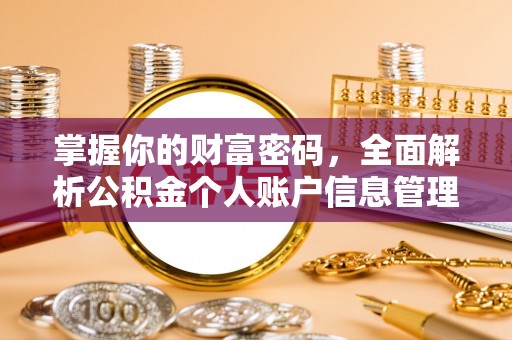 漳浦掌握你的财富密码，全面解析公积金个人账户信息管理