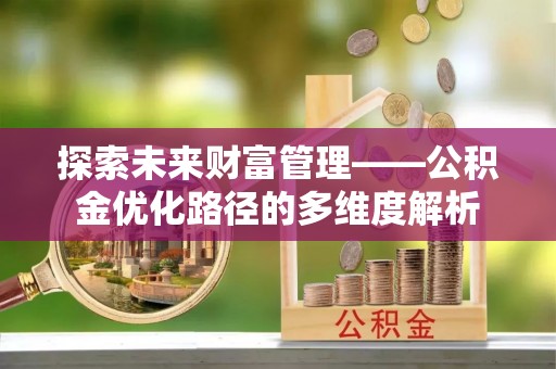 漳浦探索未来财富管理——公积金优化路径的多维度解析