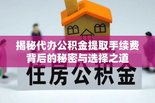漳浦揭秘代办公积金提取手续费背后的秘密与选择之道