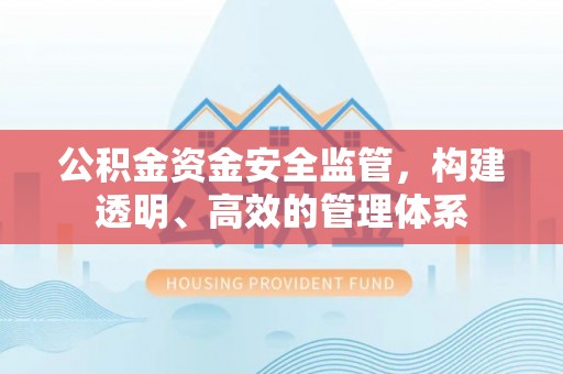 漳浦公积金资金安全监管，构建透明、高效的管理体系